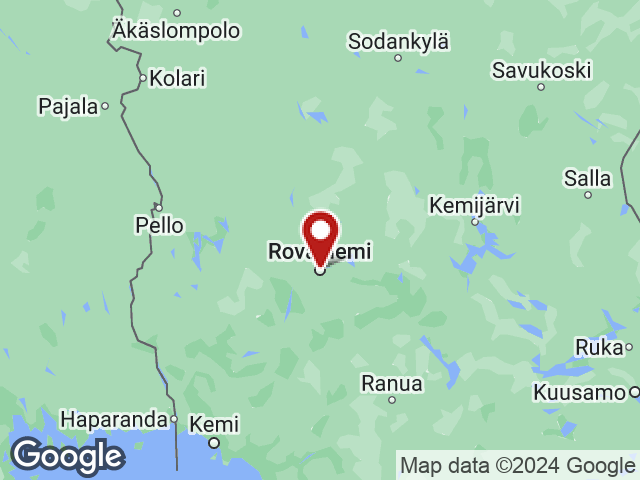 Route for Rovaniemi tour